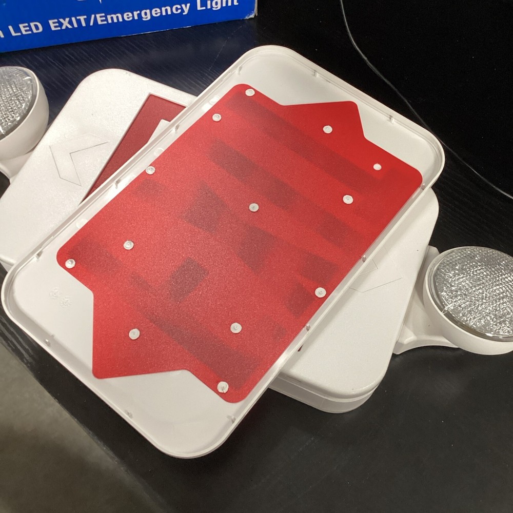 COMPASS CCR COMBINATION LED EXIT/EMERGENCY LIGHT RED