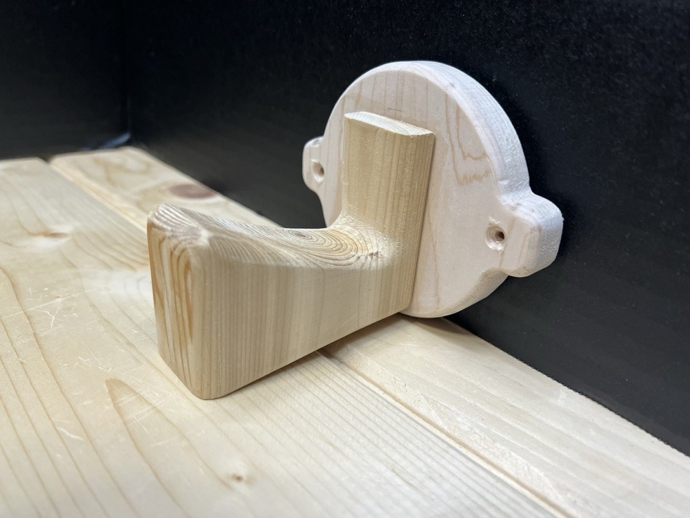 Wooden Sauna Wall Hook / Sauna Whisk Holder – Handmade Solid Wood Hook
