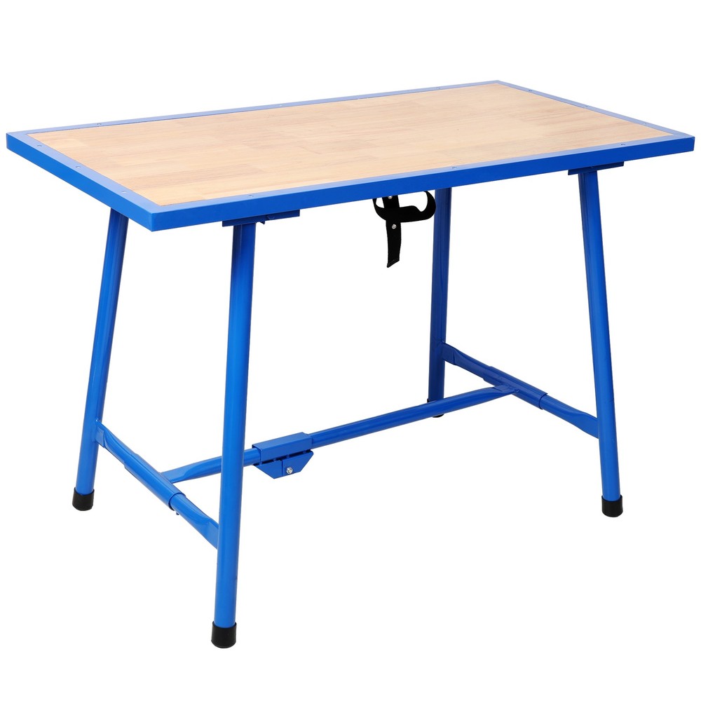 Foldable Work Bench 660Lbs Capacity Steel Frame Workshop Tool Table for Garage