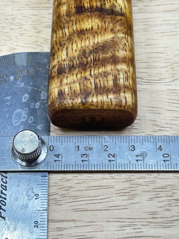 Japanese Hammer (Genno) Curly Mango Curved Handle. Handmade.
