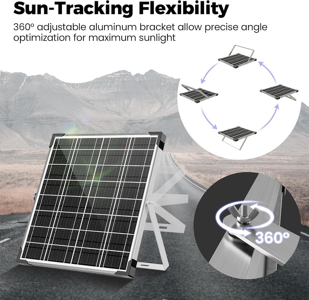 Multi-Layer Protected 12V Solar Charger Kit - Easy, Plug-and-Play Setup
