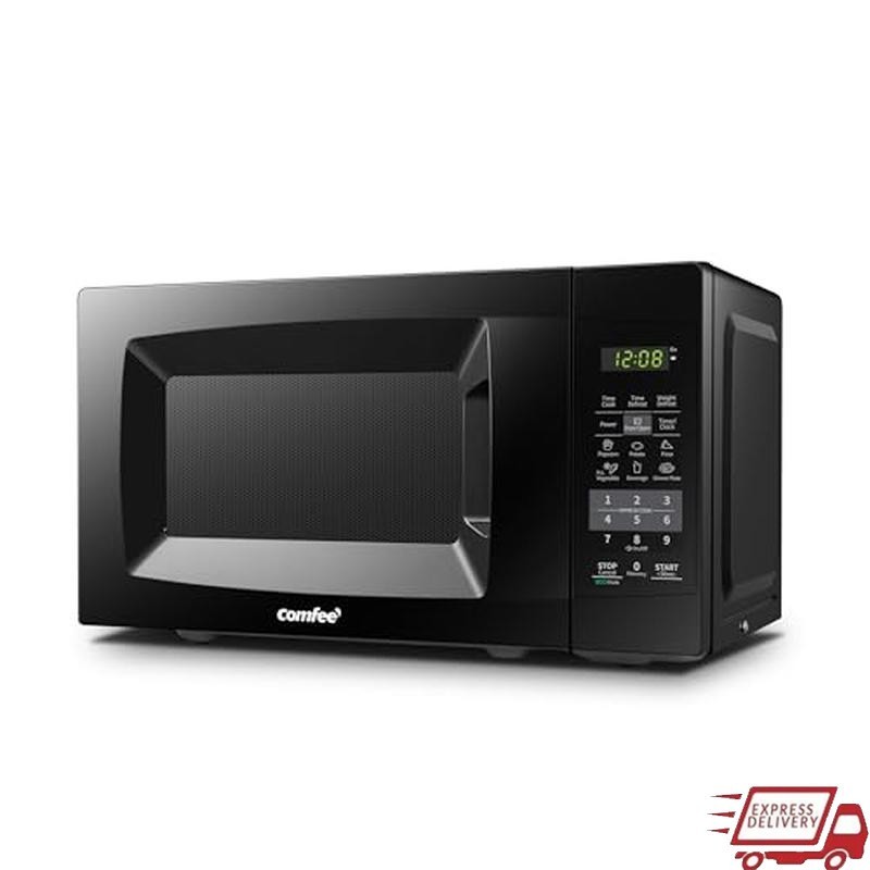 Countertop Microwave Oven W/ Eco Mode Mute Function One-Touch Controls New
