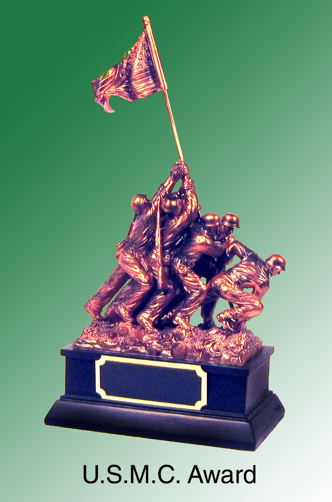 U.S.M.C.  statue on base