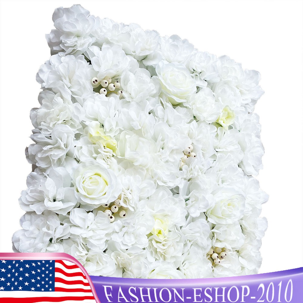 12* Artificial Flower Wall Panel Wedding Backdrop Event Party Flower Wall Panel
