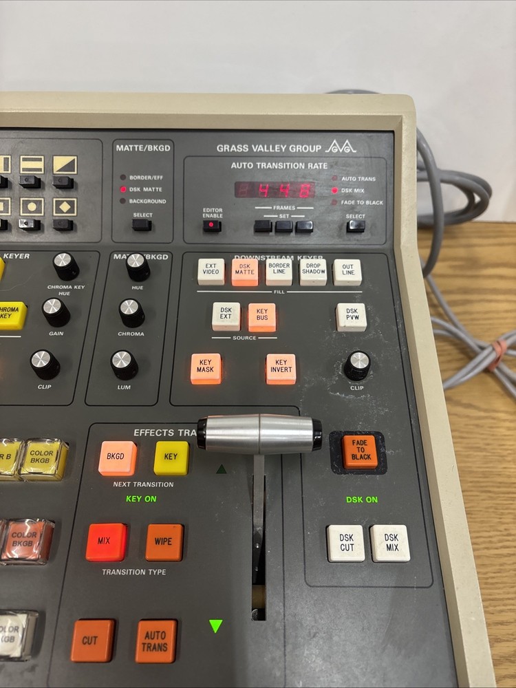 Grass Valley Group Model 100 Switcher w/Electroincs Frame ***Powers On