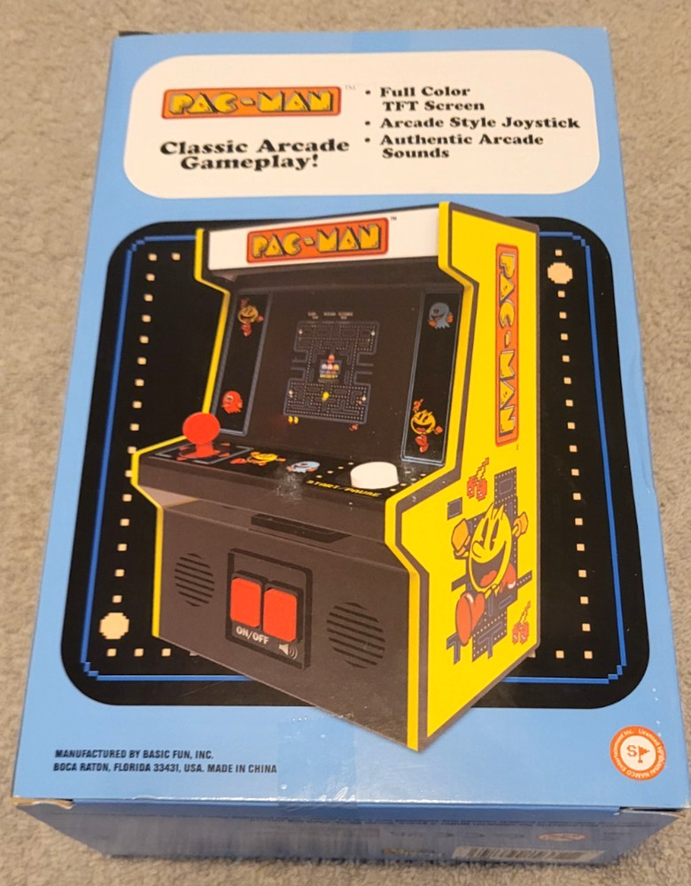 Basic Fun, Arcade Classics Pac-man Retro with Color LED - New in Box!!!