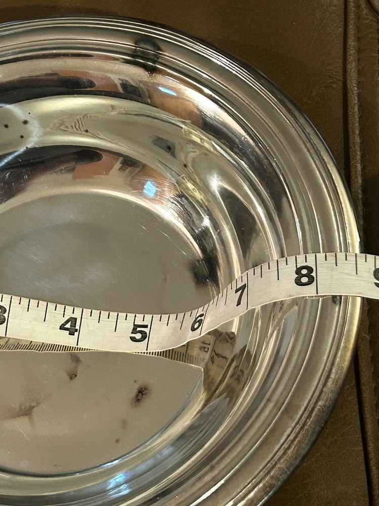 VINTAGE SILVER PLATE ON COPPER 8.5” BOWL