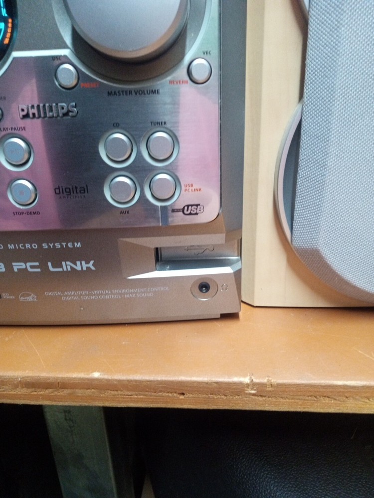 Philips MCM530/37 5 Disc CD Changer Micro Stereo System No Remote TESTED Workin