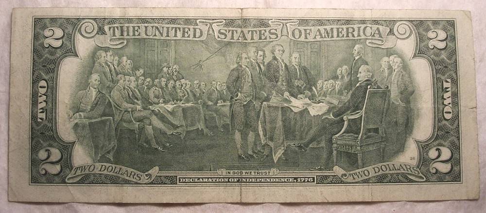 1976 $2 Dollar Note, 2 Errors, Miscut/Misaligned and Small Size Errors