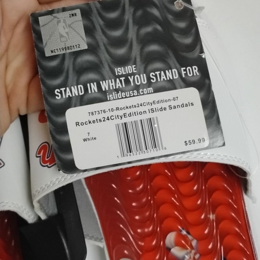 Houston rockets 24 city edition slide sandals