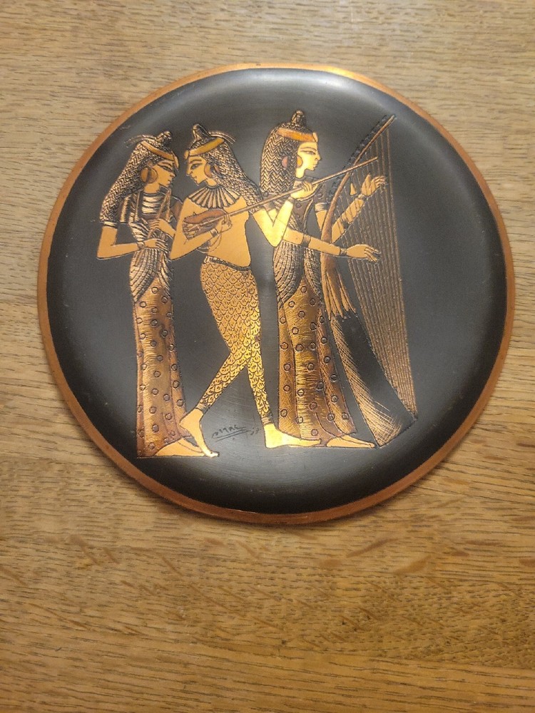 Copper Egyptian Etching Wall Art 5.5"