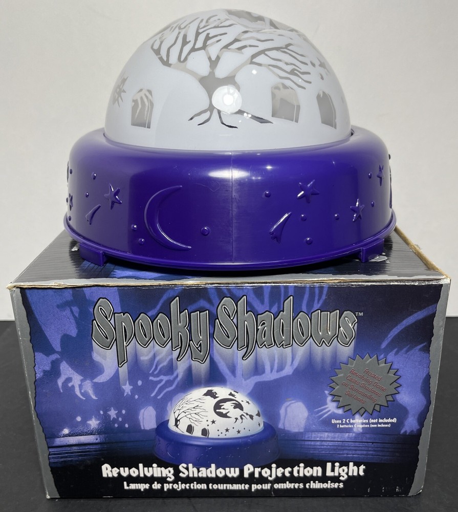 Spooky Shadows Projection Light Halloween Witch Graveyard 2001 Tested & Working