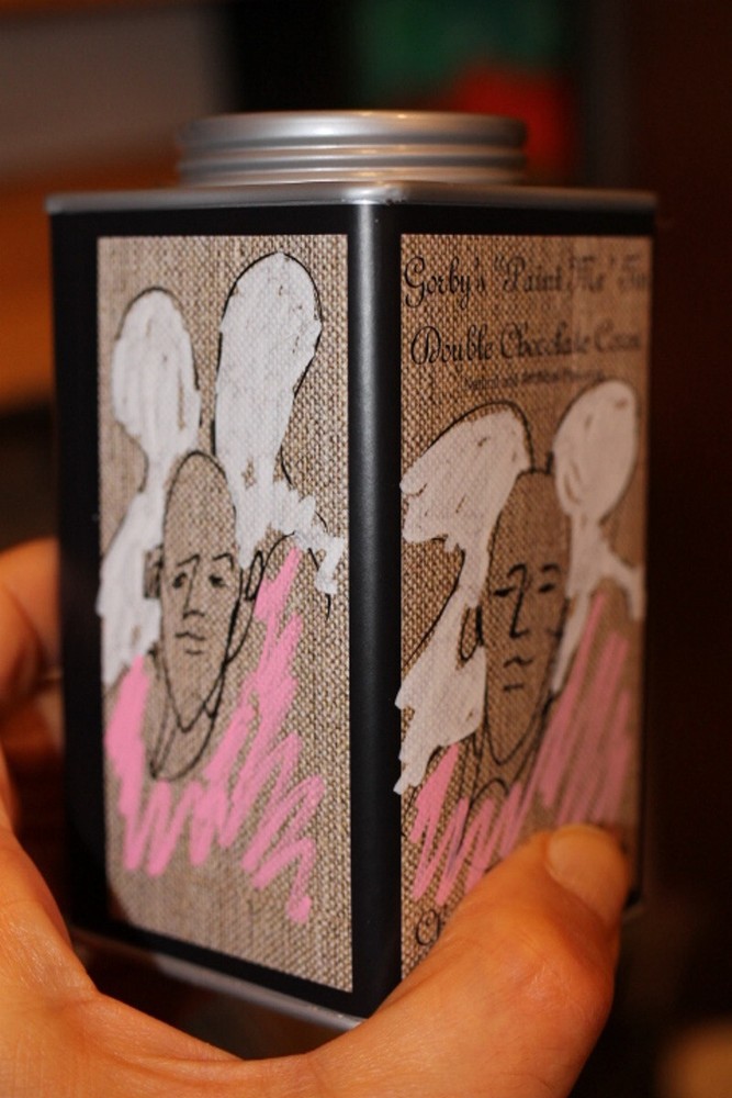 Handpainted Chocolate Tin by E.J. Gold
