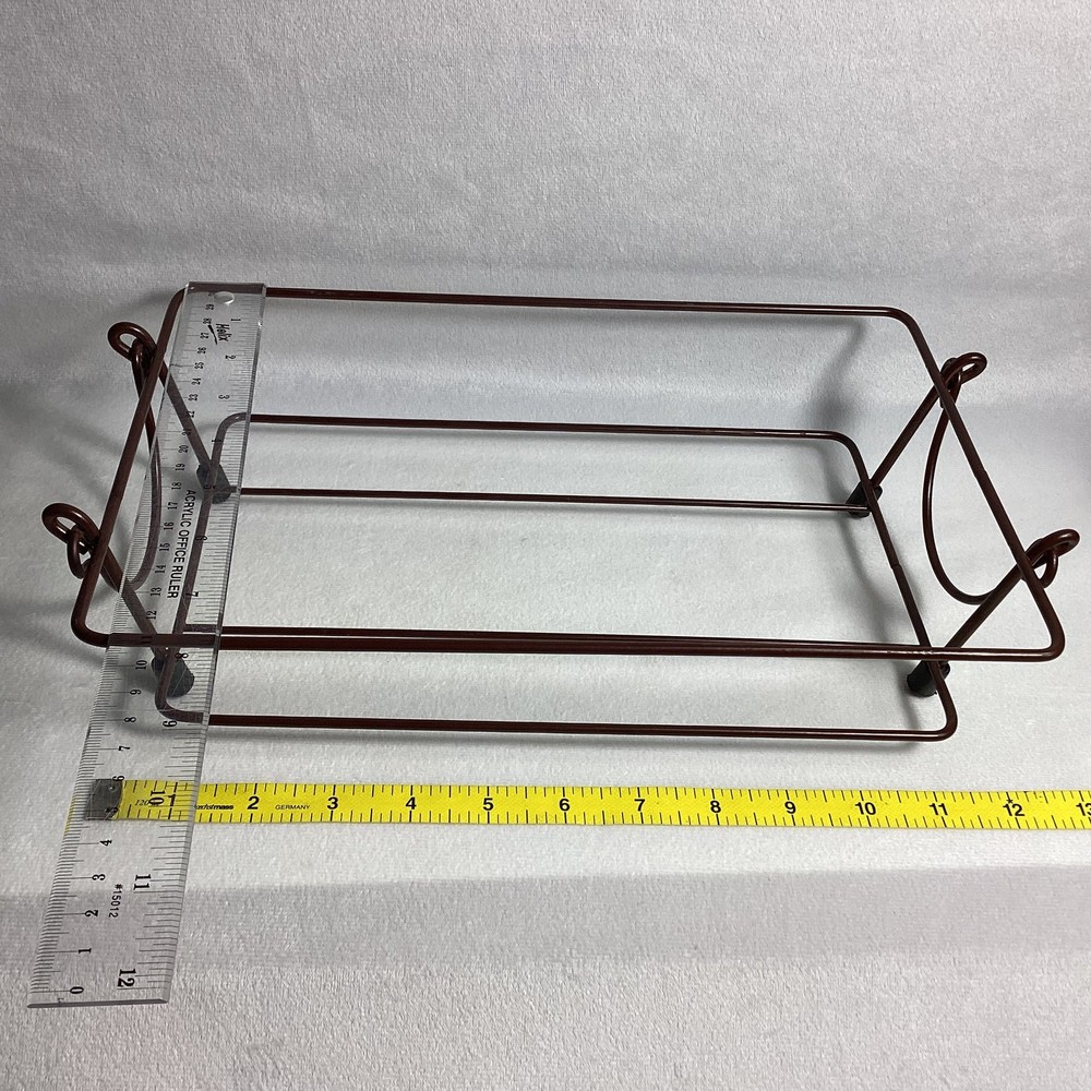 Rectangular Baking Casserole Dish Metal Racks Stands Scroll Handles Set of 3