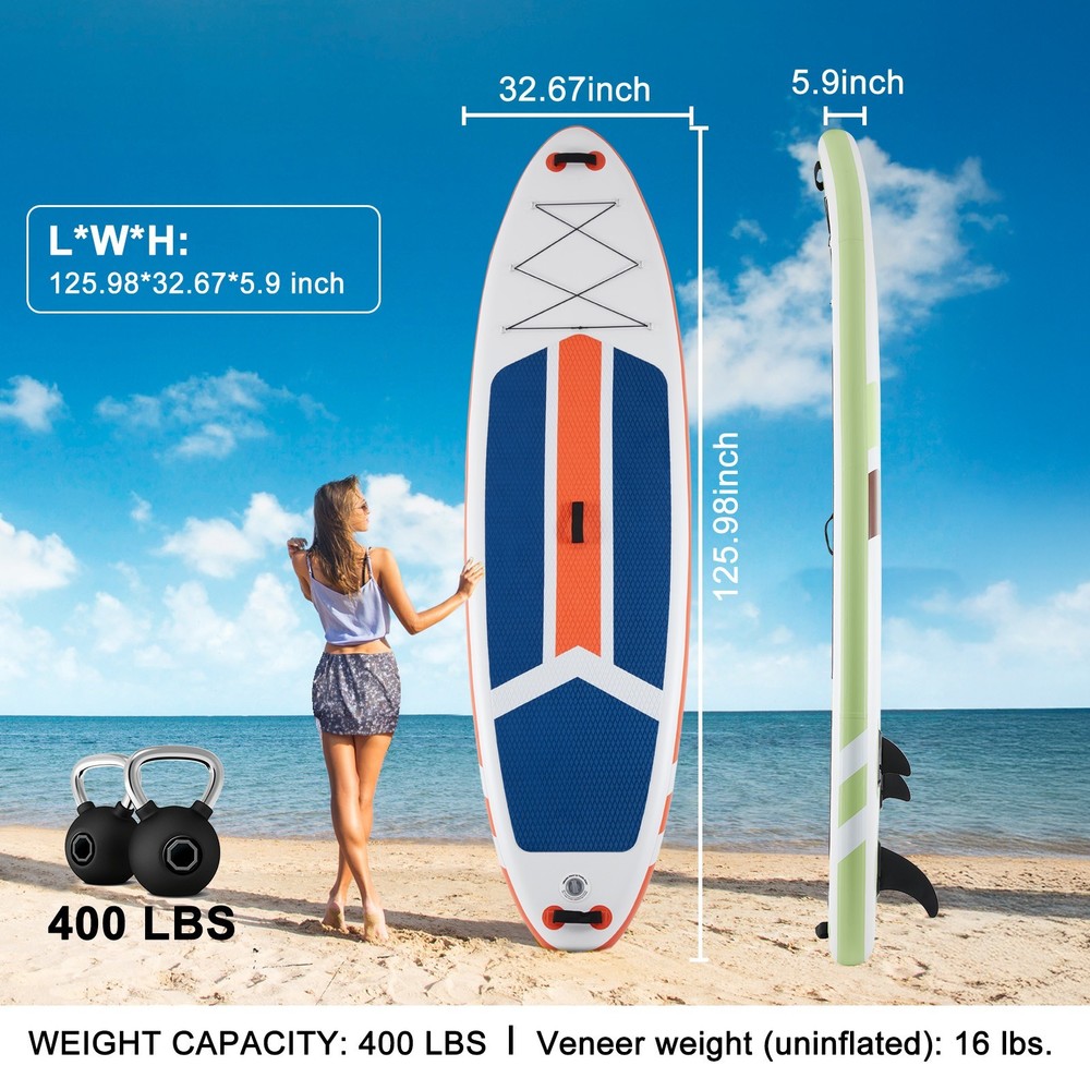 10'5" Inflatable Stand Up Paddle Board SUP w/ Accessories