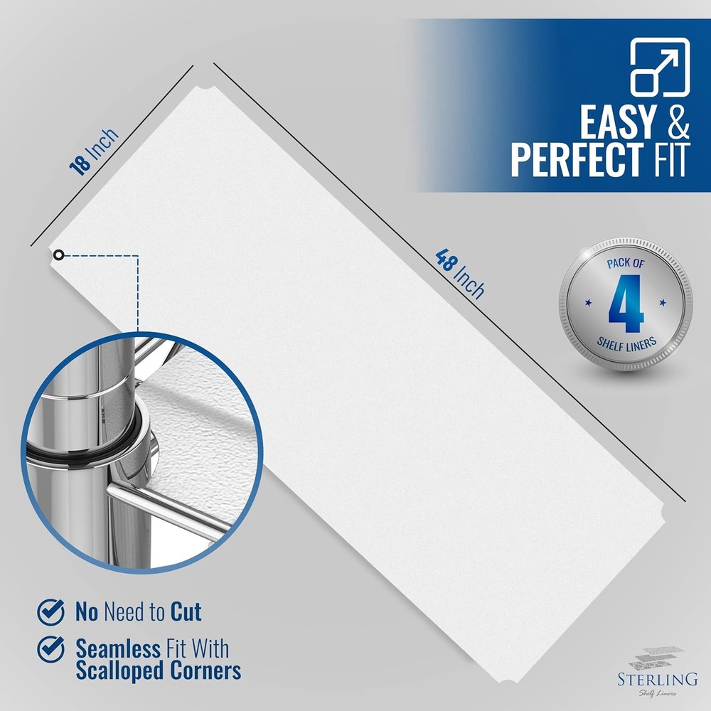 Liners for Wire Shelf System - Plastic Wire Shelving Shelf 24x48 In