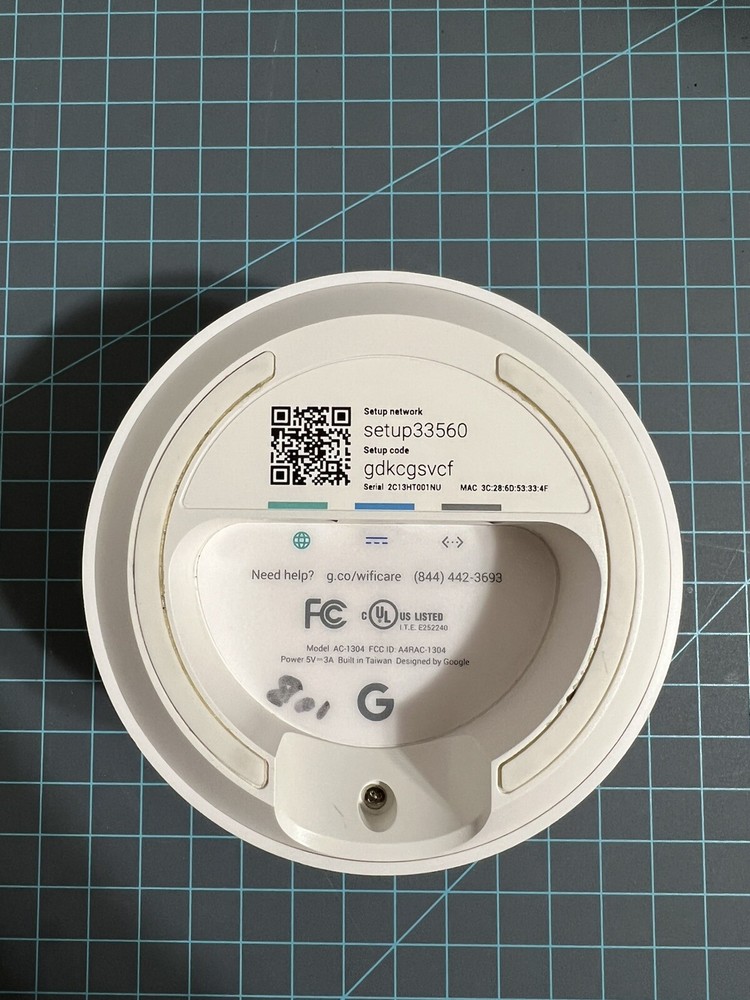 Google AC-1304 WiFi System AC1200 Mesh Router Unit only