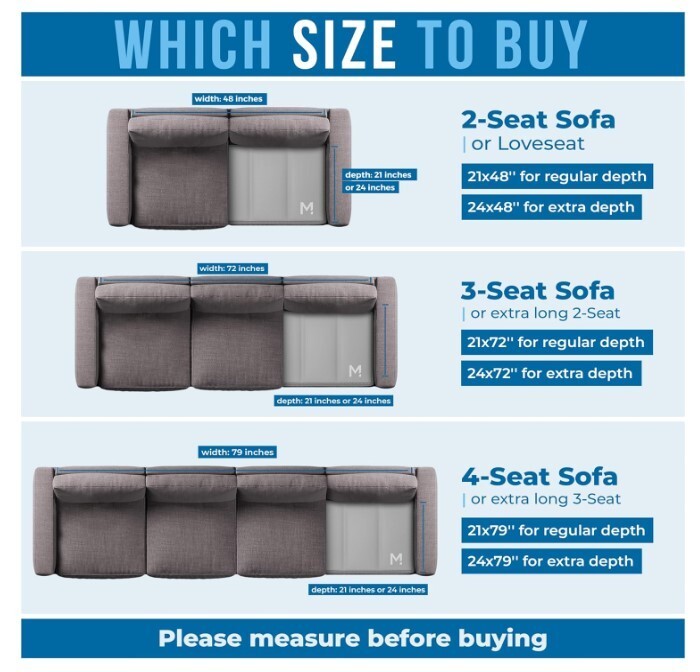 ® Extra Wide Couch Cushion Support (24x79) Long Sofa Cushion Support Board fo...