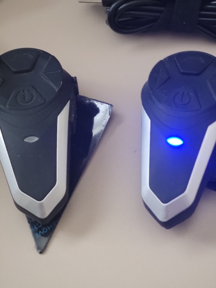 Helmet Bluetooth Headset, Two BT-S3 Motorcycle Bluetooth Intercom Headsets
