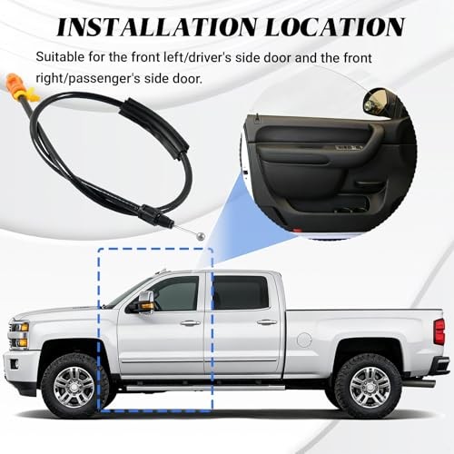 25.8" Door Latch Cable, Inside Door Handle Latch Release Cable Compatible with