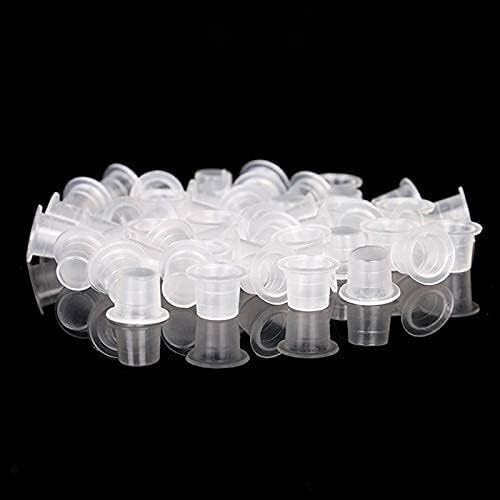 300pcs Tattoo Ink Caps - Small, Medium, Large Sizes + 2 Cup Holders