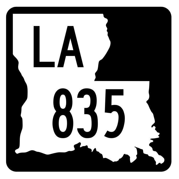 Louisiana State Highway 835 Sticker Decal