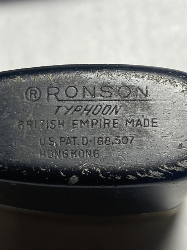 2 Vintage Ronson Typhoon Gold Black Tone Lighter