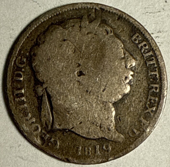 1819 George III Sixpence ( Silver )