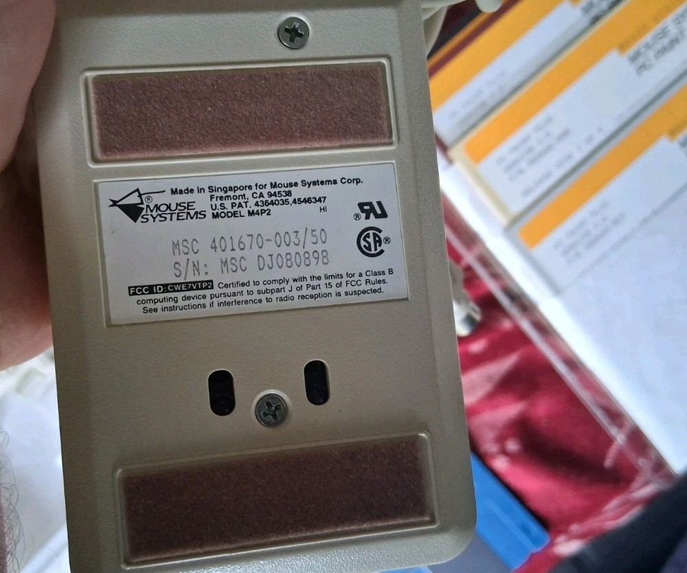 Mouse Systems PC Mouse Optical 3 Button Mouse PC Paint plus