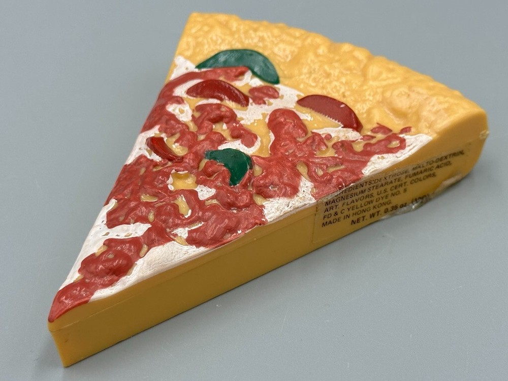 1980s Full Sealed PIZZA Slice Vintage CANDY CONTAINER