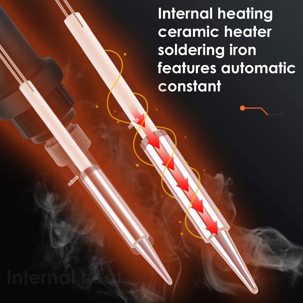 80W Soldering Iron Kit Electronics Welding Irons Solder Tools Adjustable Wire US