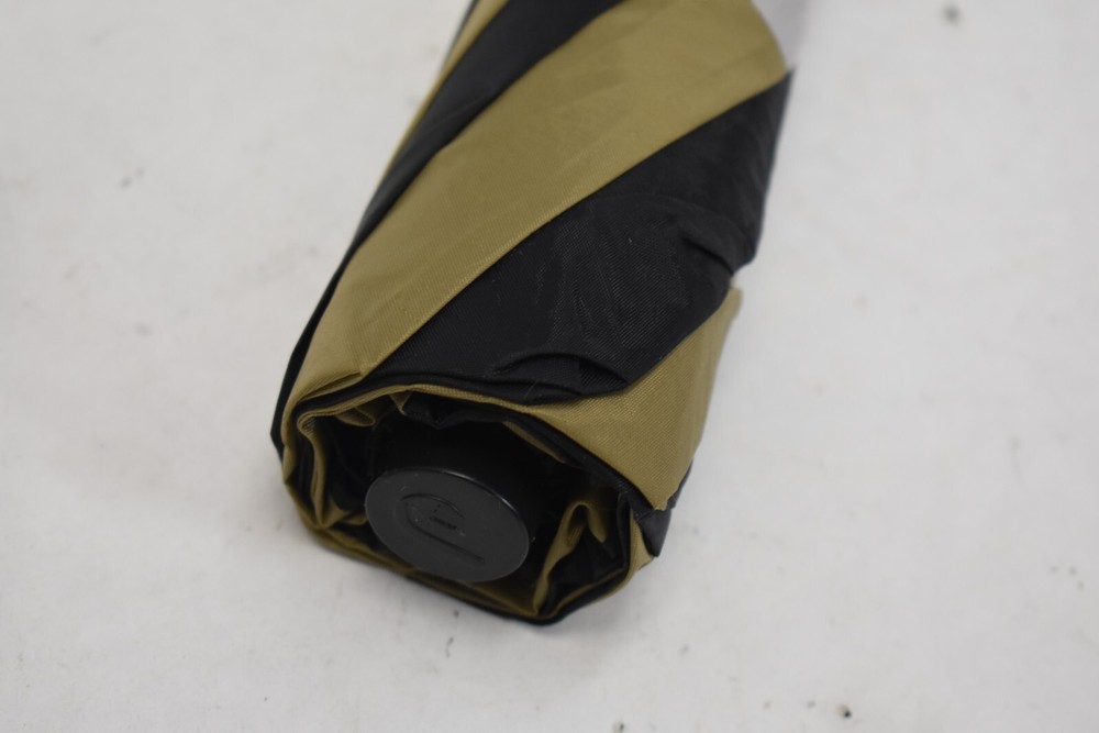 Large Automatic Black & Beige Umbrella Anti Rain Windproof Folding Umbrella