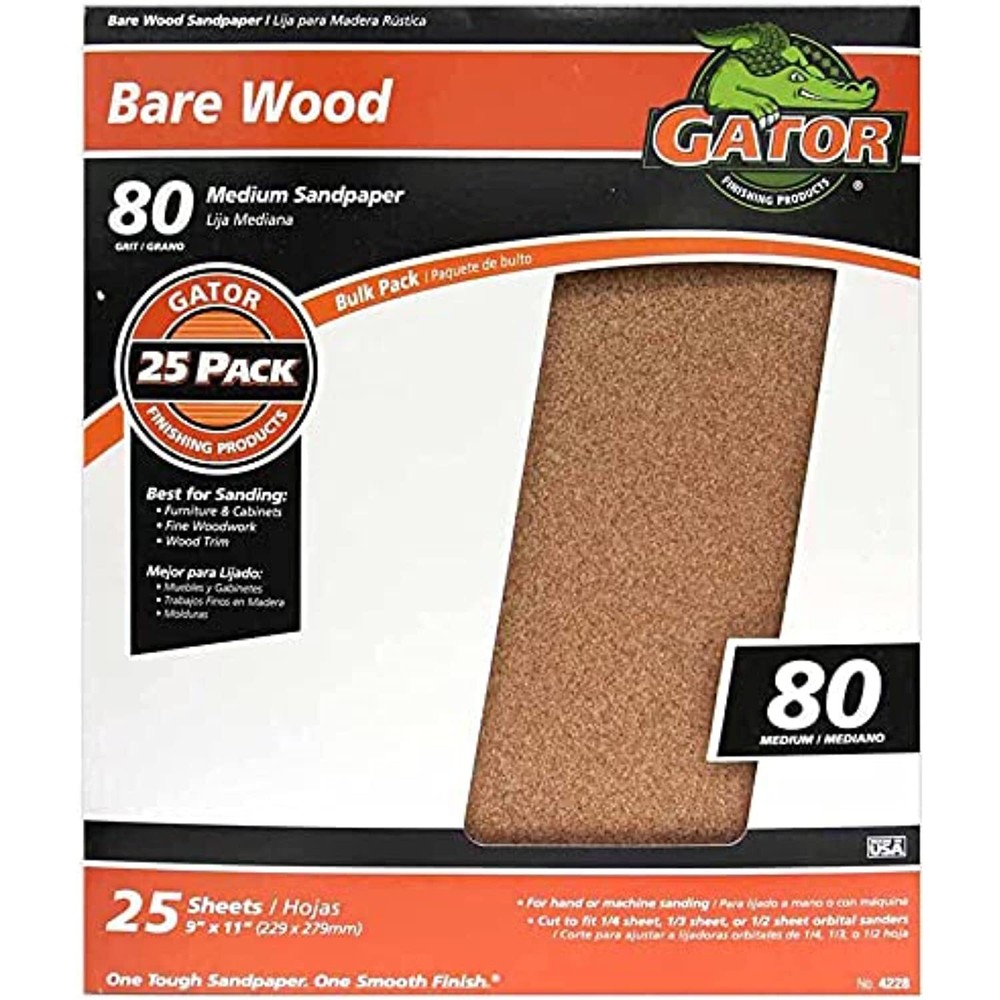 ALI INDUSTRIES 4228 9" x 11" Bare Wood Sanding Sheets