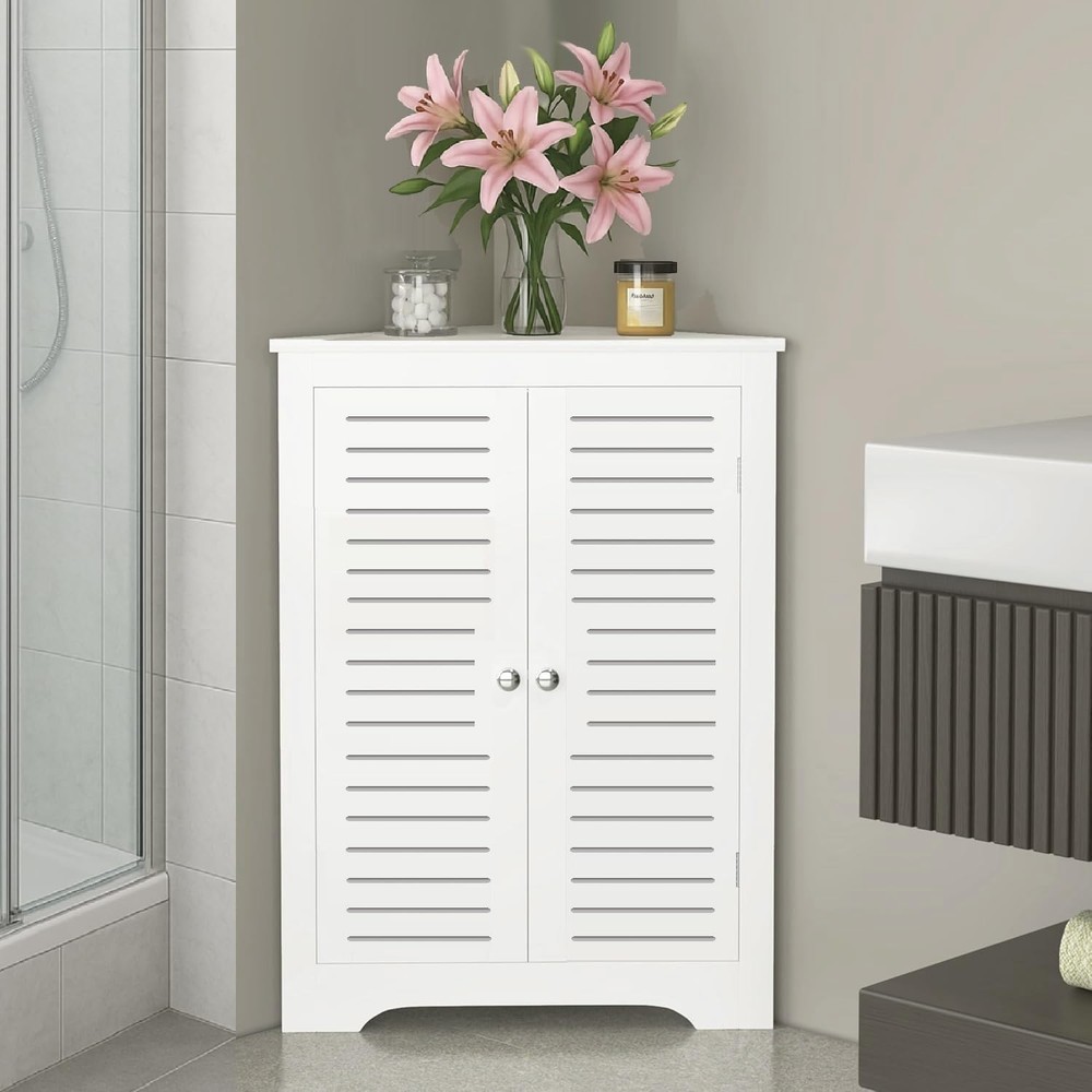 Freestanding Mini Corner Shelf for Kids - Durable White Storage Solution