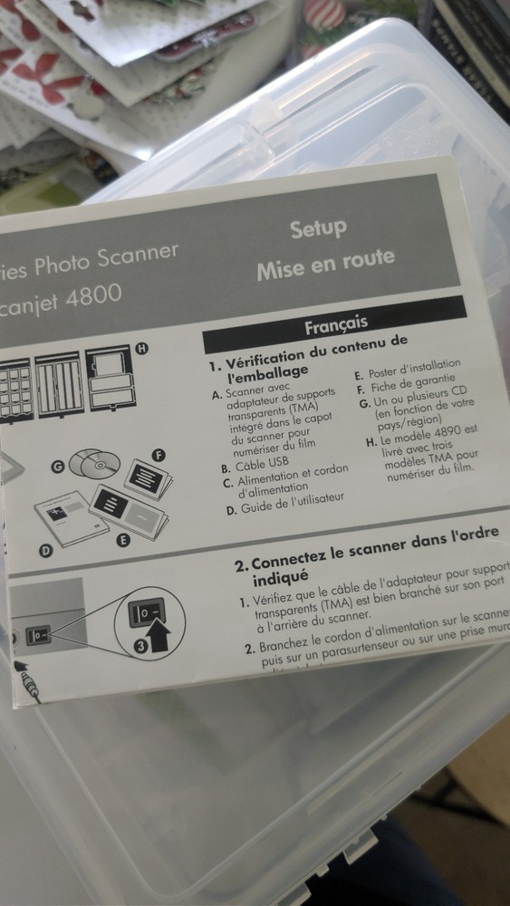 HP Scanjet 4800 Series Image Zone Software CD for WINDOWS AND MAC w/paperwork