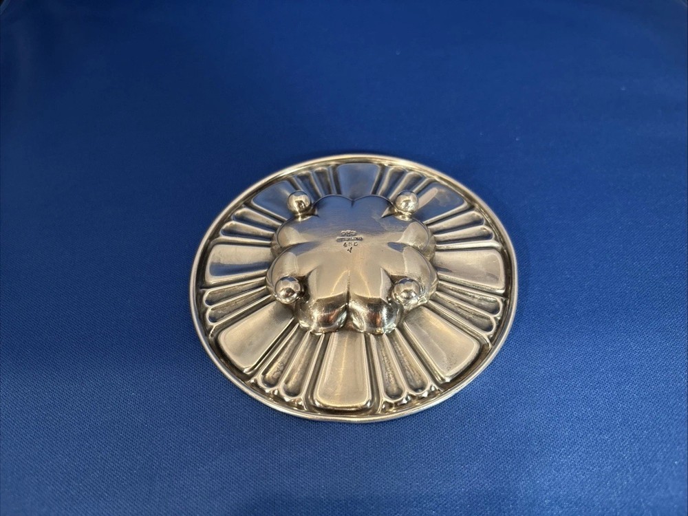 Antique Sterling Silver Pin Dish