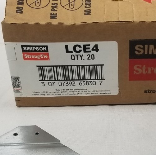 Simpson Strong-Tie LCE4 Post Cap 20 Pk