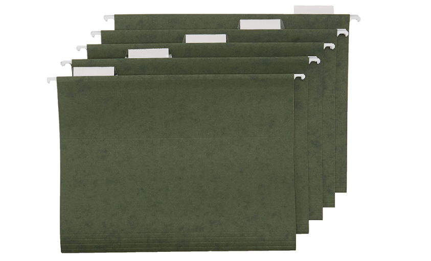 Hanging File Document Organizer 25 Pack Letter Size Keeps Folder Cabinet Desk US