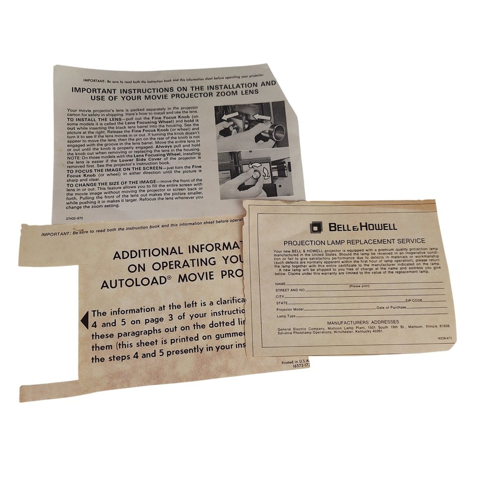 Bell & Howell Autoload 8mm Projector Design 497A Multi Motion Super 8 Woodgrain