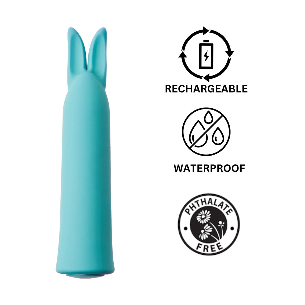 Silicone Rechargeable Rabbit Vibrator Multi-Speed Bunny Ears Clitoral Stimulator