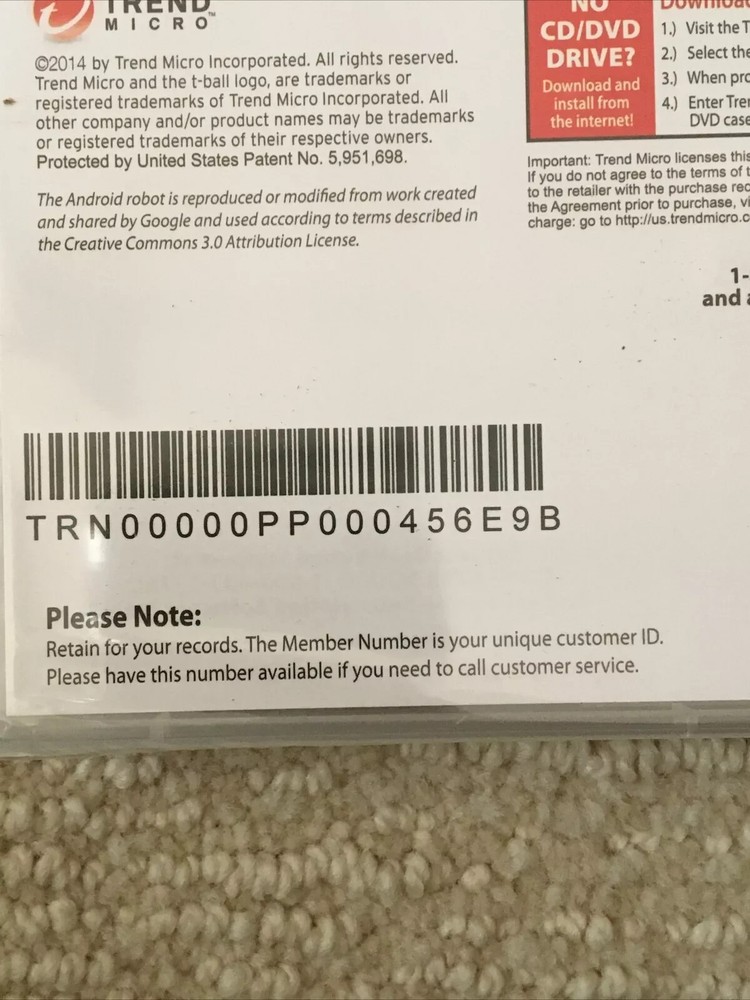 Trend Micro Internet Security (2014) 3 Devices - Windows 8 Mac IOS Android NEW