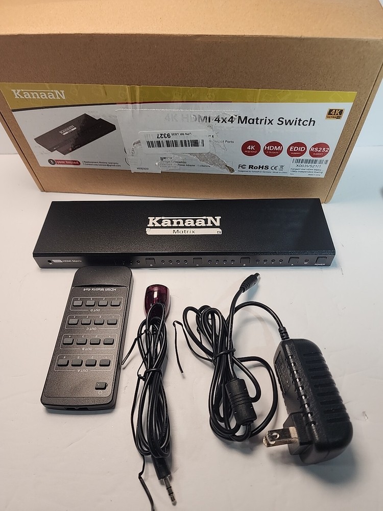 KanaaN HDMI Matrix Switch 4x4 HDMI