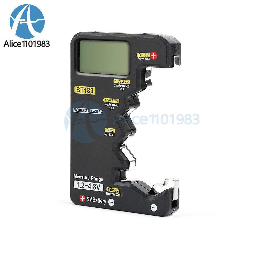 Digital Battery Tester Checker Electricity Indicator Universal AA, AAA 9V Button