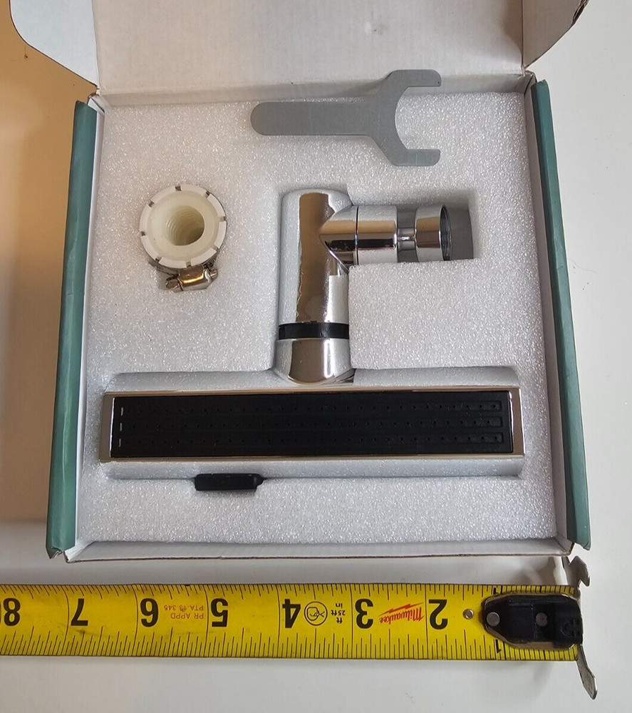 Multifunctional Universal Rotating Shower Head Chrome Finish NEW Opened Box