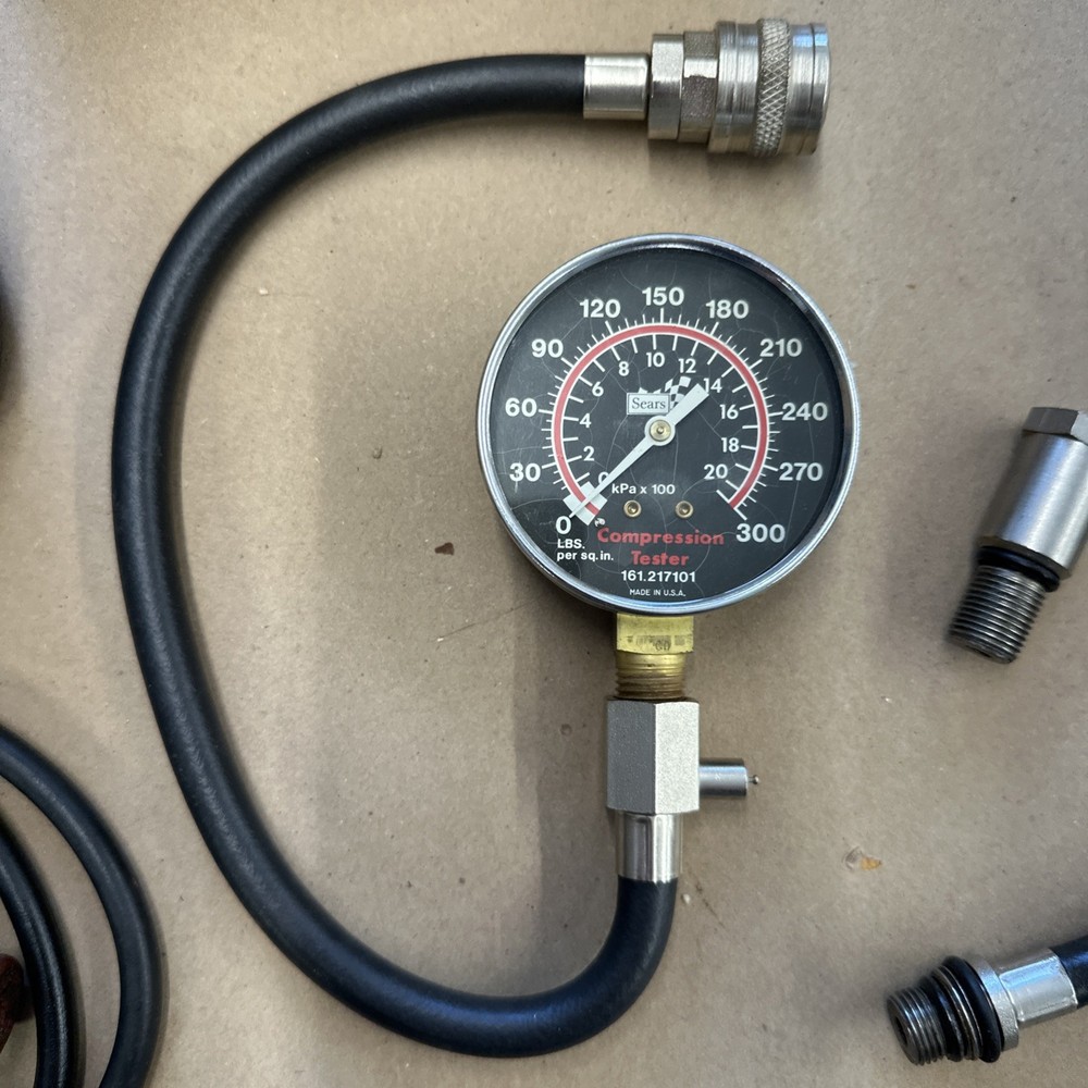 Vintage Sears Compression Tester No. 2171 & Vacuum Tester