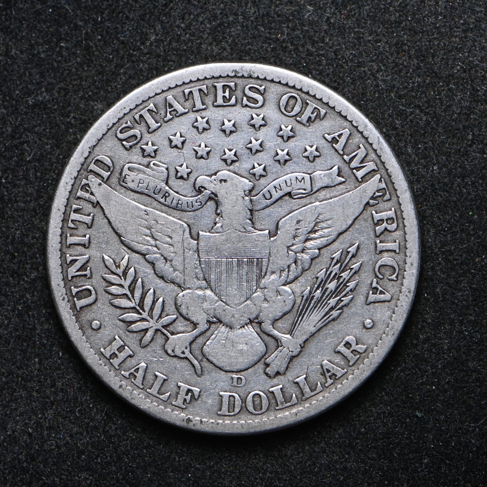 1912-D Barber Silver Half Dollar (cn16567)