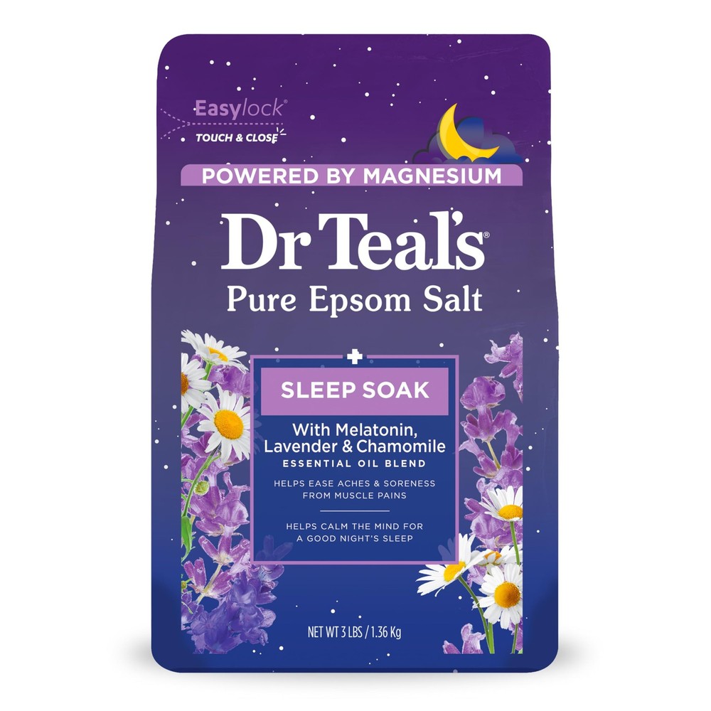 Dr Teal's Lavender Chamomile Epsom Salt Sleep Soak with Melatonin 1 Count