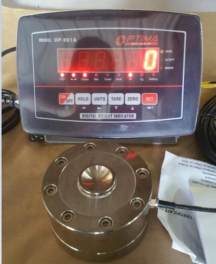 Compression Scale Set 100,000X 2 LB, 100K Load Cell,Indicator, Peak Hold,NEW