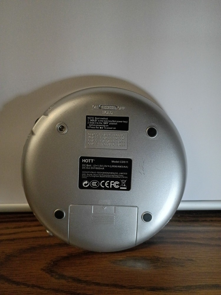 HOTT CD611 Gray Portable Bluetooth CD Player Tested Works