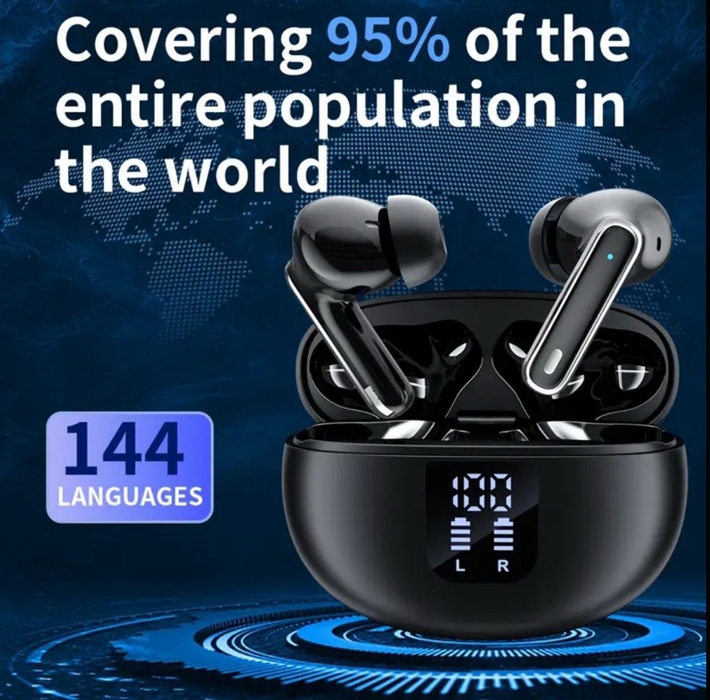 Smart Bluetooth Earbuds with Mic ANC for iPhone 15, Pixel 9, Galaxy S24